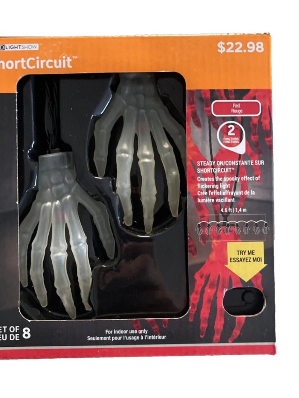 ShortCircuit Led Lightshow Spooky Hands - Set of 8